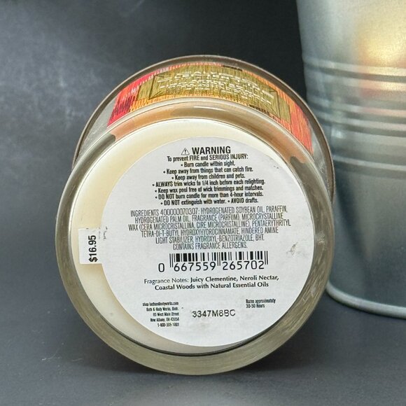 BBW Calypso Clementine Bath & Body Works Single Wick Candle - Picture 9 of 10